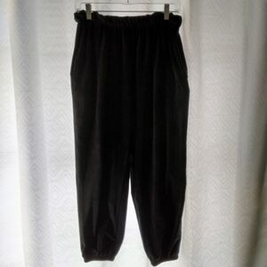 Roma Concept By Rosee Black Velour Pull-On Elastic Waist Joggers Size Large